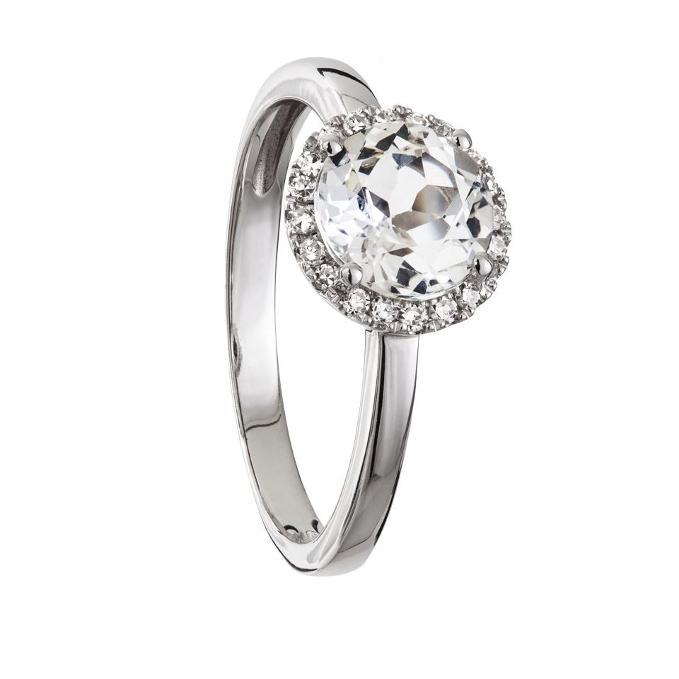 Diamantring i 18K guld, 19.5