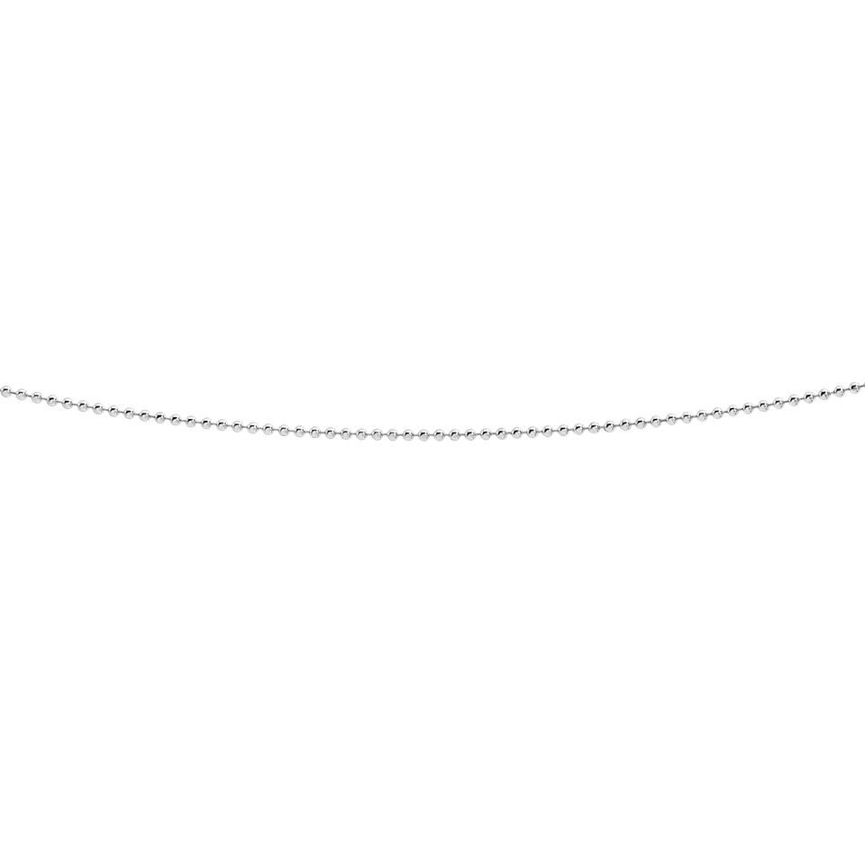 Kedja i &auml;kta silver 42 cm