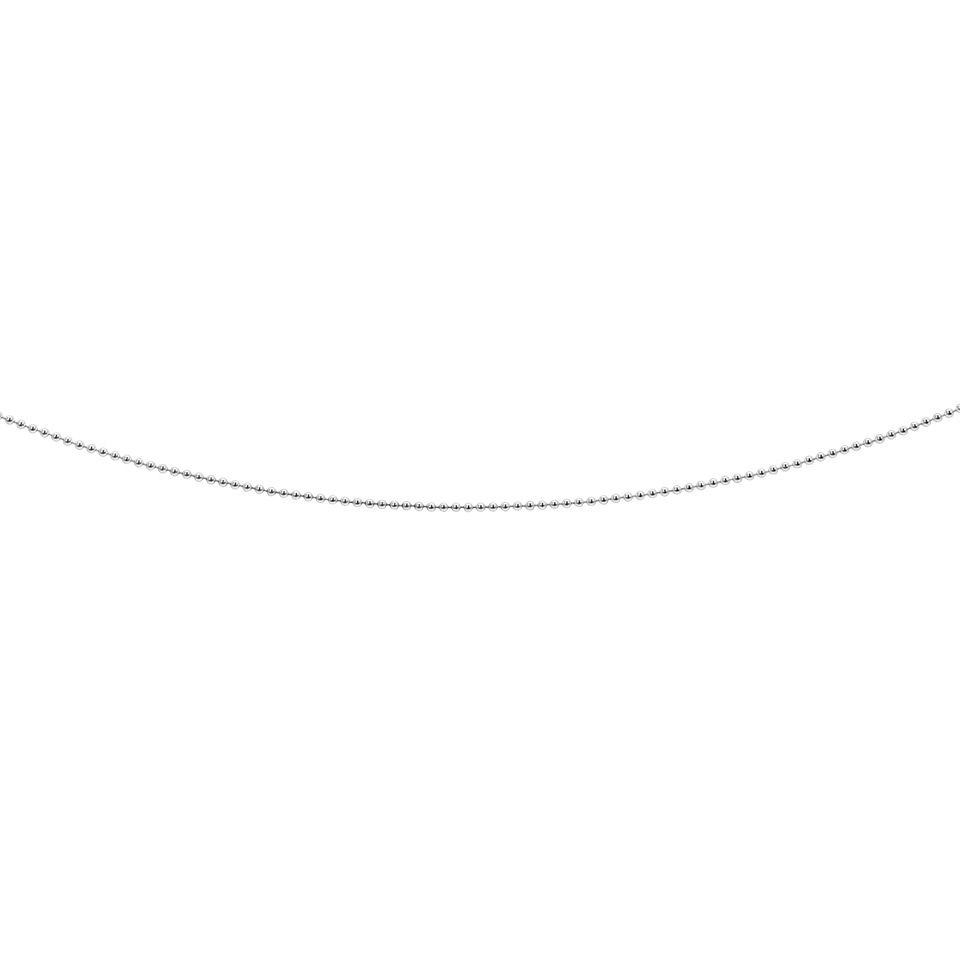 Kedja i &auml;kta silver 45-50 cm