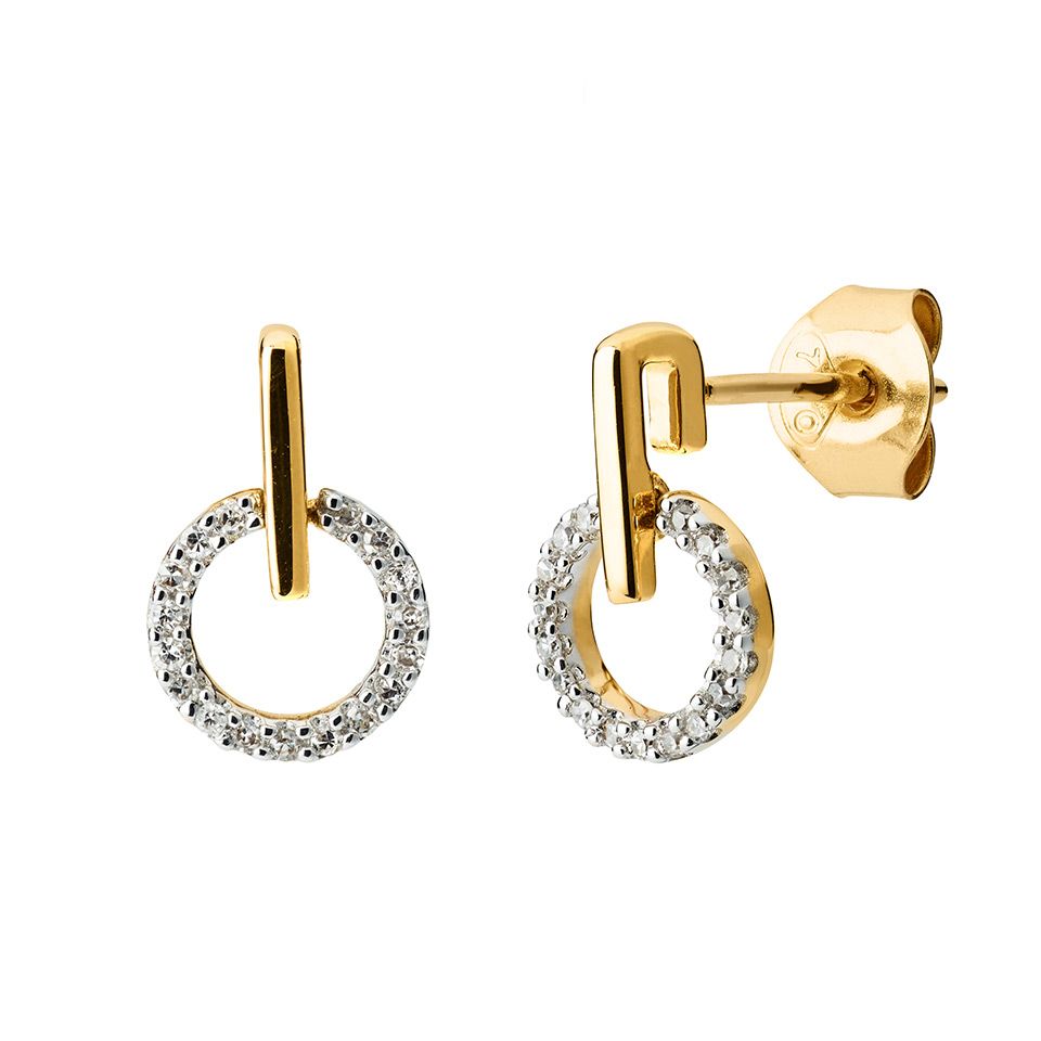 Diamantörhängen i 18K guld 8491