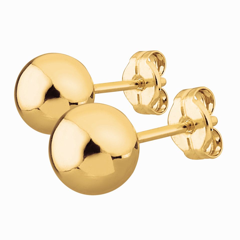 Örhängen i 18K guld 6 mm