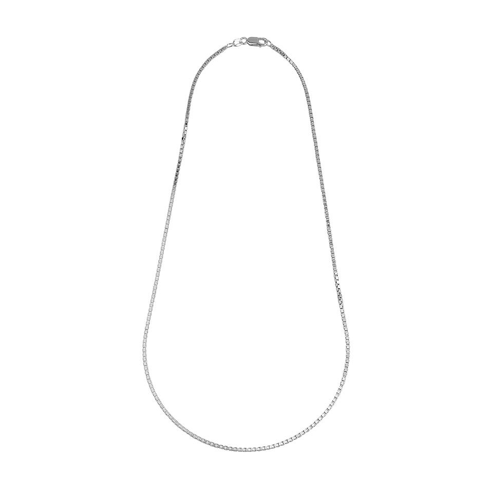 Kedja i &auml;kta silver 50 cm