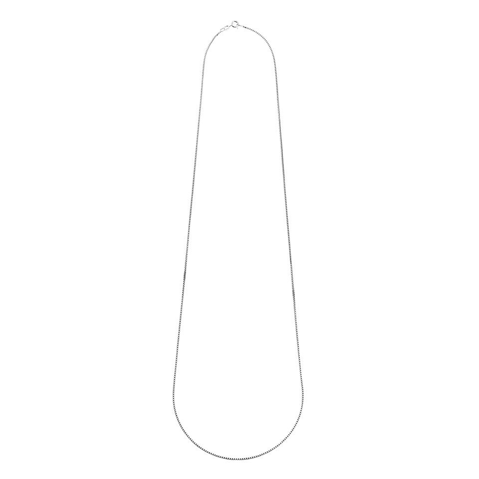 Kedja i &auml;kta silver 80 cm