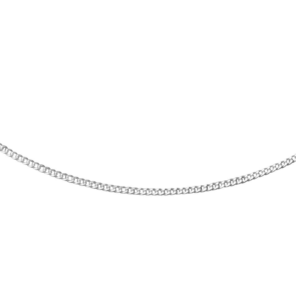 Kedja i &auml;kta silver 38 cm