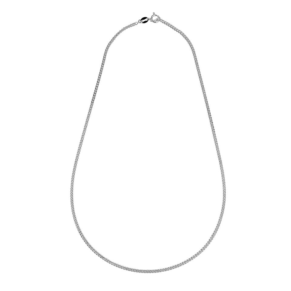 Kedja i &auml;kta silver 42 cm