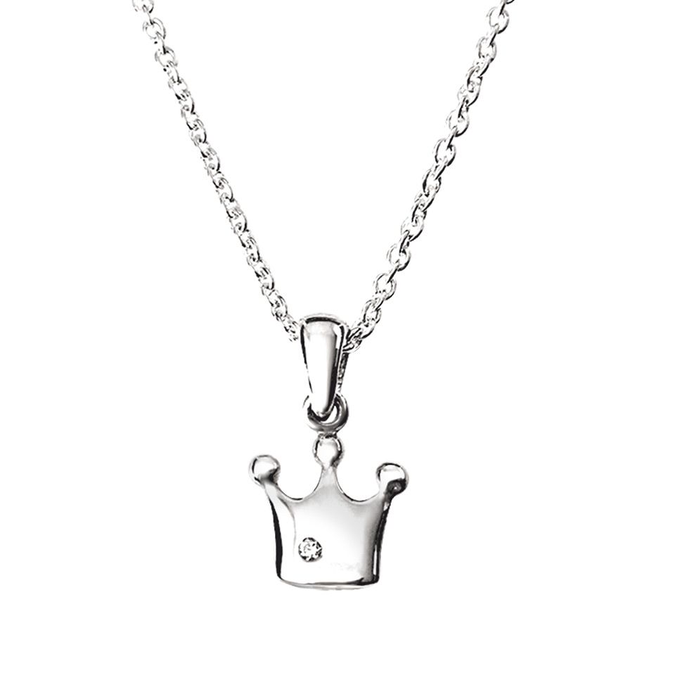 Halsband i &auml;kta silver