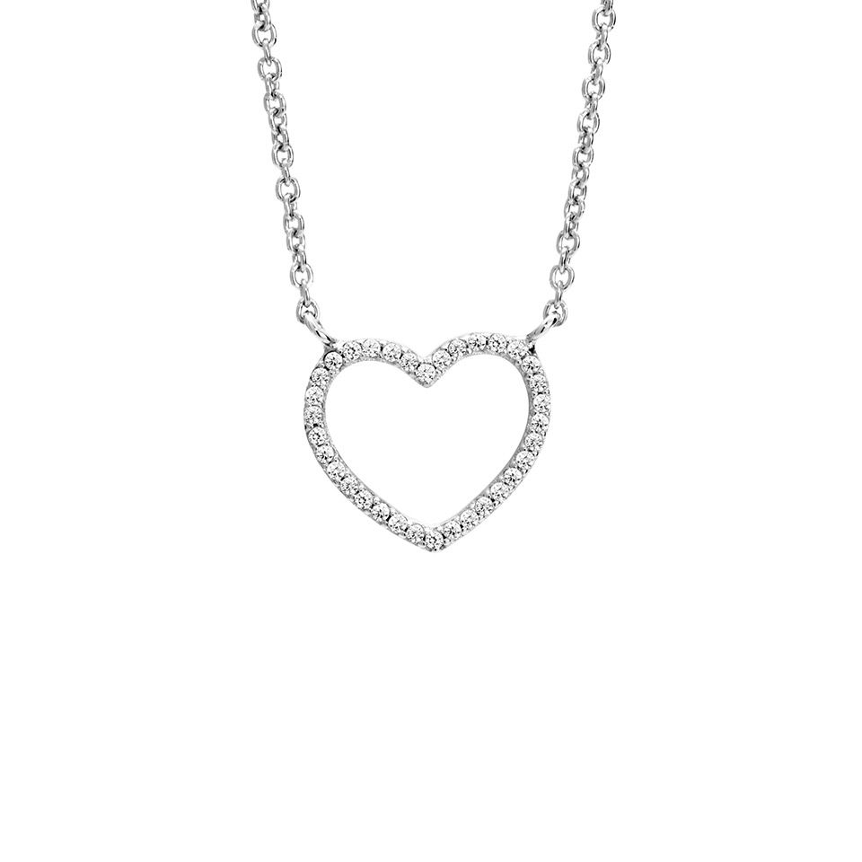 Halsband i &auml;kta silver