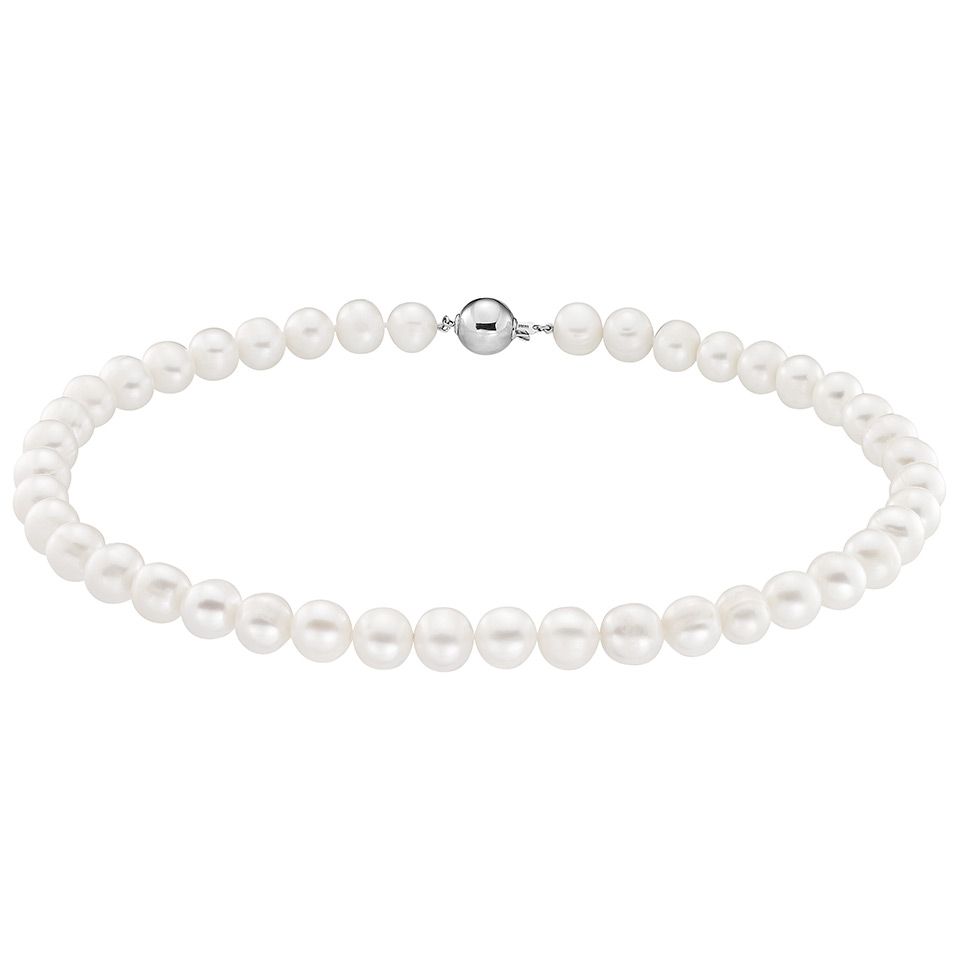 Halsband i &auml;kta silver