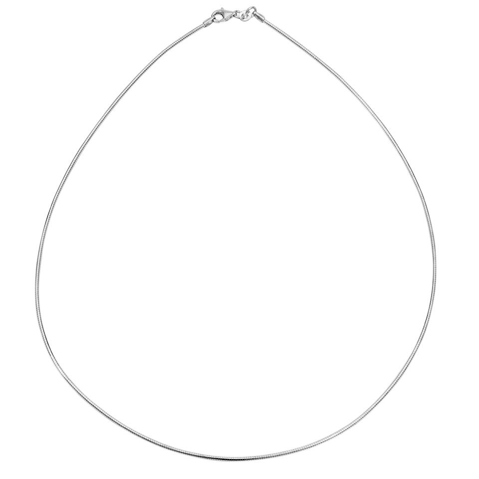 Kedja i &auml;kta silver 46 cm