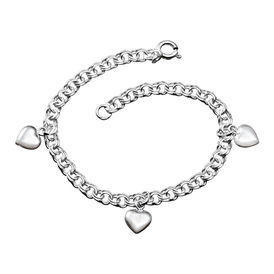 Armband i &auml;kta silver