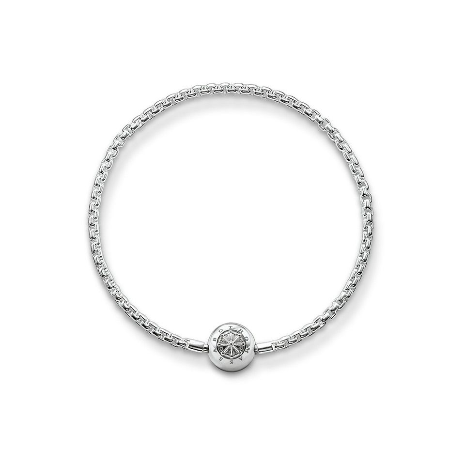 Armband i &auml;kta silver