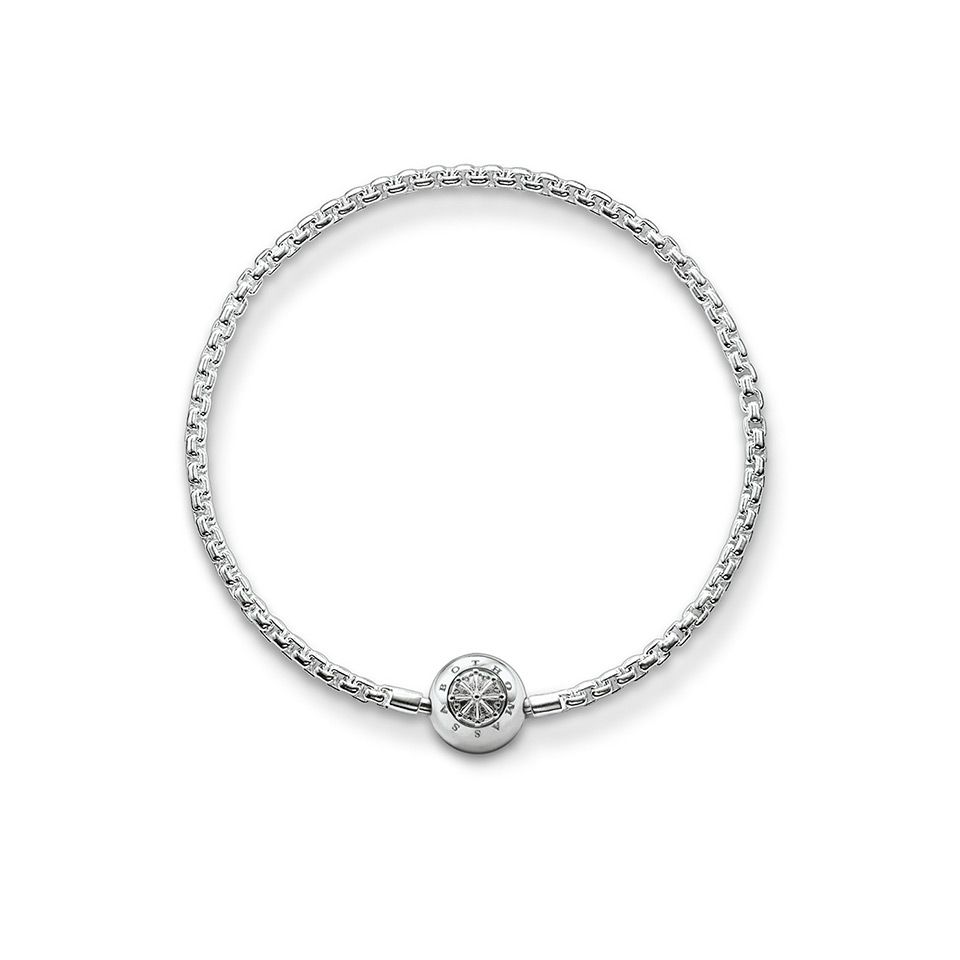 Armband i &auml;kta silver