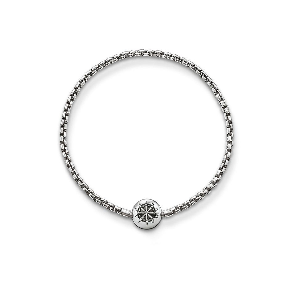 Armband i &auml;kta silver