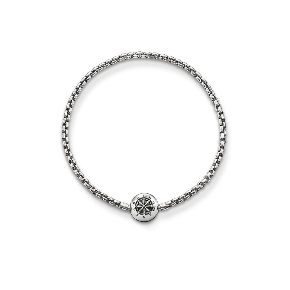 Armband i &auml;kta silver