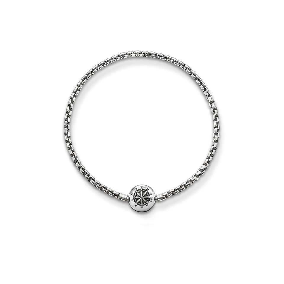 Armband i &auml;kta silver