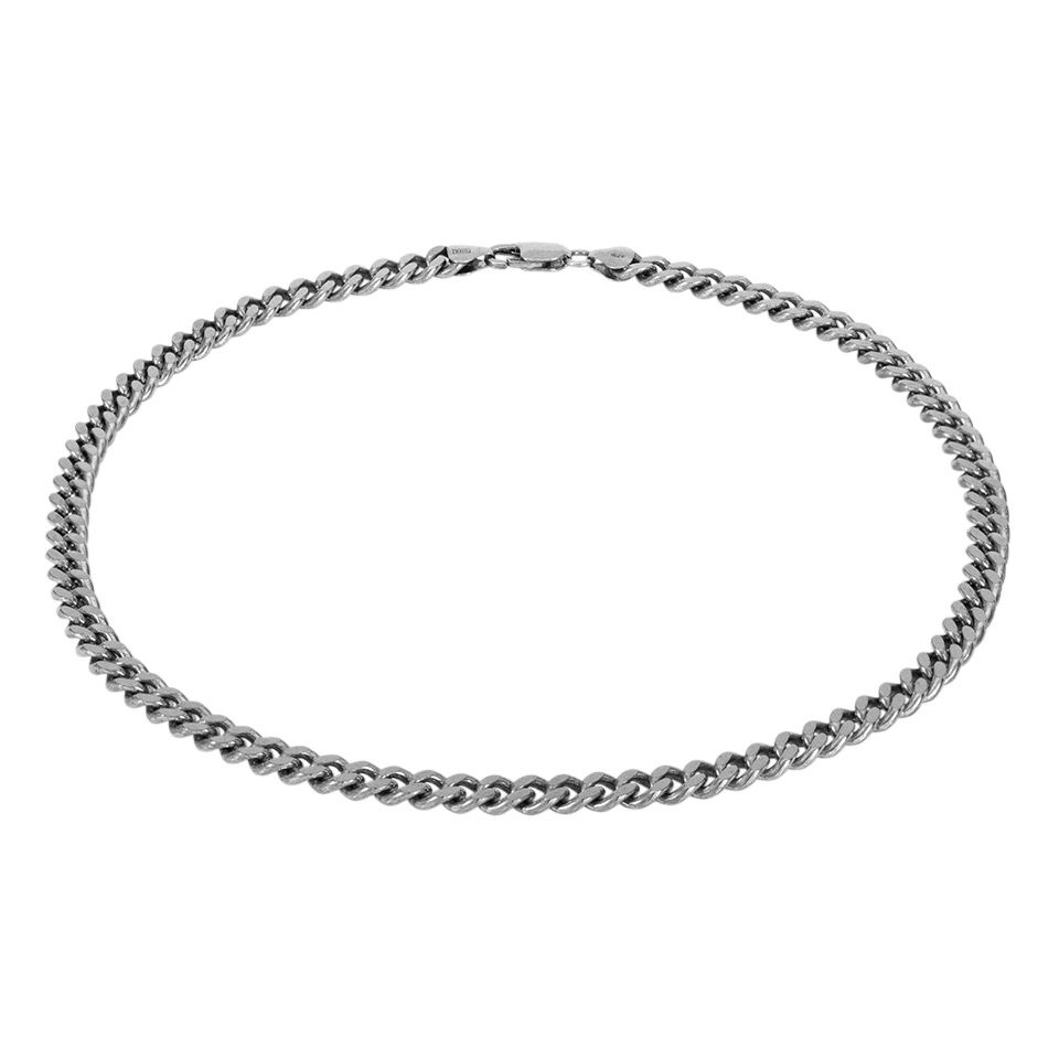 Halsl&auml;nk i &auml;kta silver 48cm
