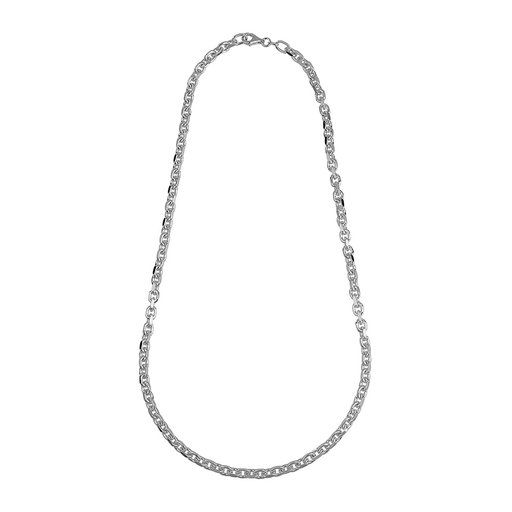 Halsl&auml;nk i &auml;kta silver 50 cm
