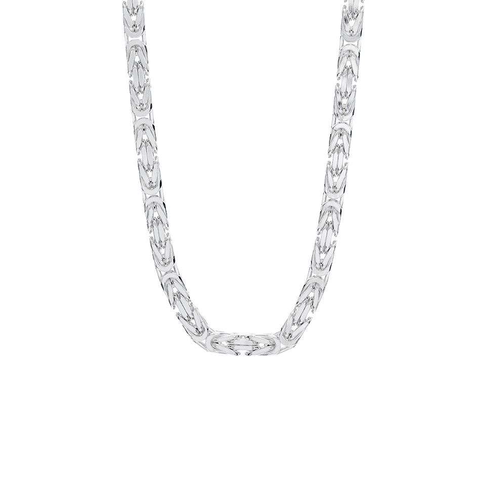 Kedja i &auml;kta silver 50 cm