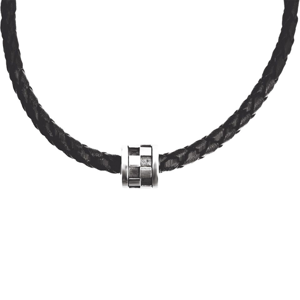 Halsband i l&auml;der 45cm