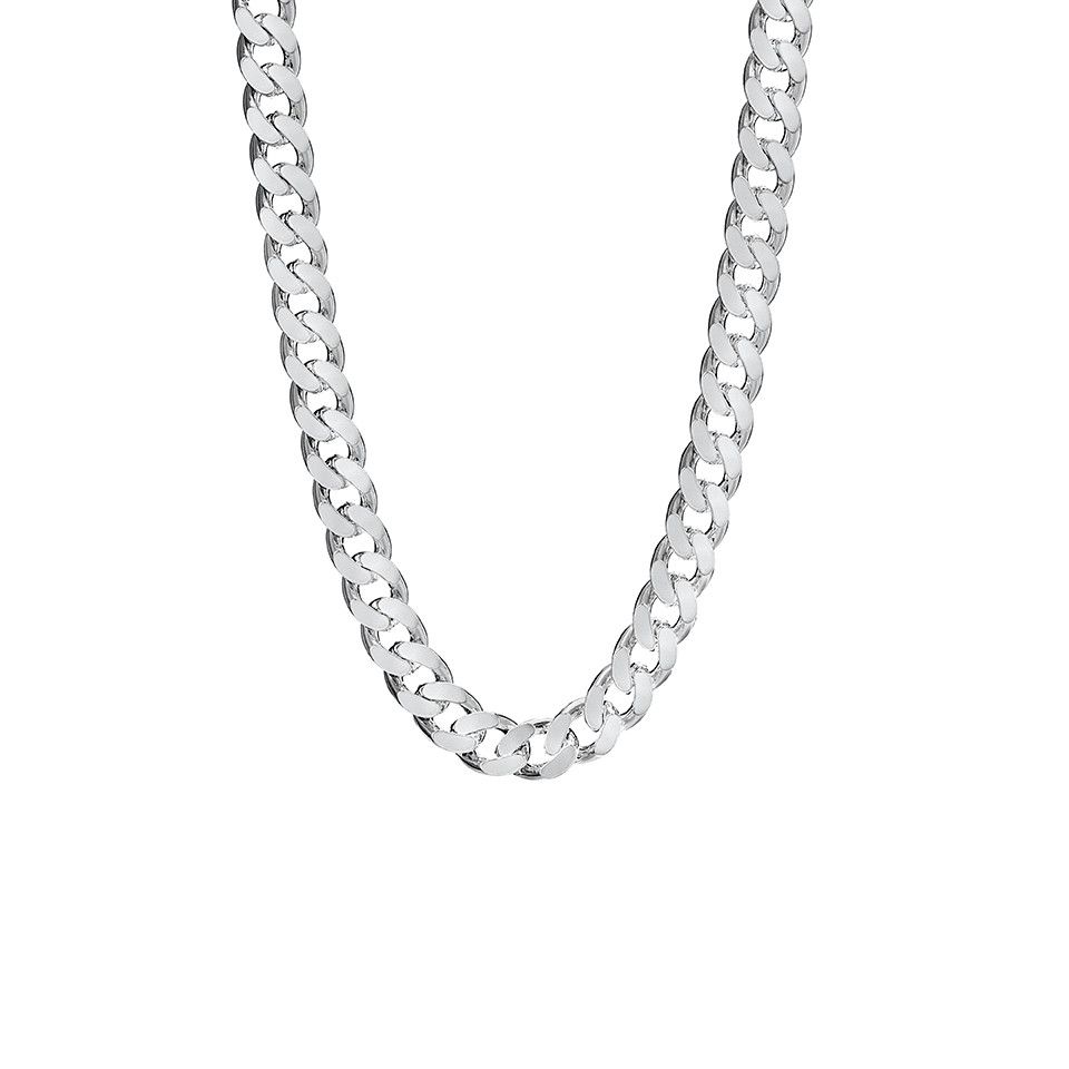 Halsl&auml;nk i &auml;kta silver