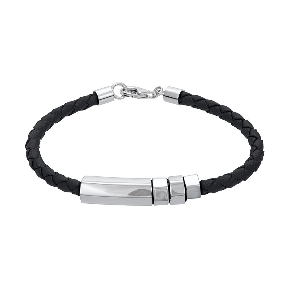 Armband i &auml;kta silver 21 cm