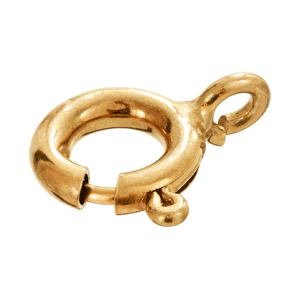 Springring styck i förgyllt silver