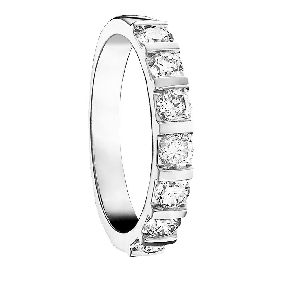 Diamantring i 18K guld, 17.0