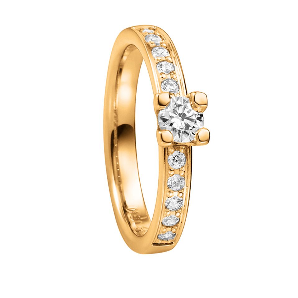 Diamantring i 18K guld, 76