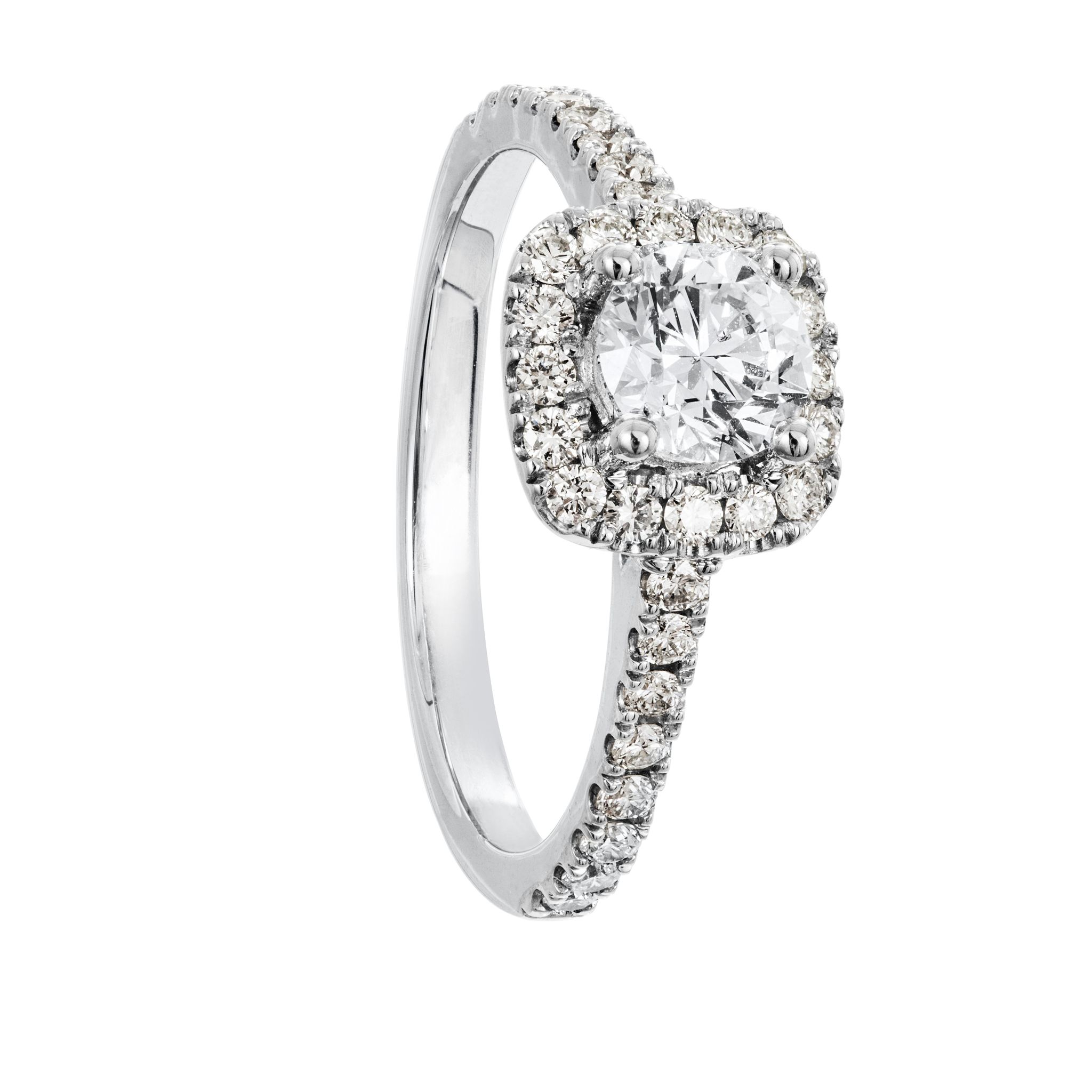 Diamantring i 18K guld, 18.5