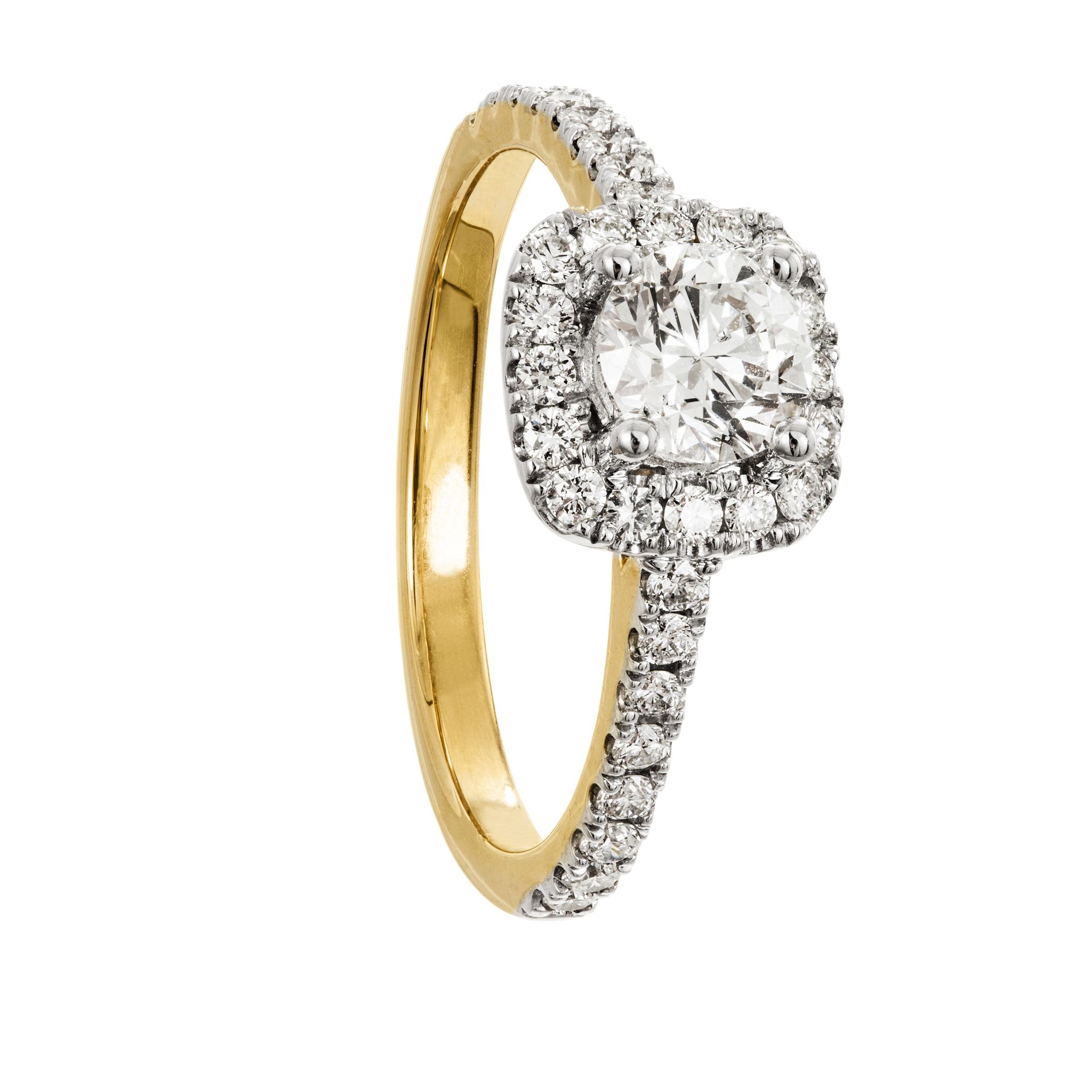 Diamantring i 18K guld, 19.0