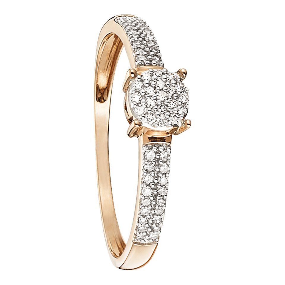 Diamantring i 18K guld, 18.0