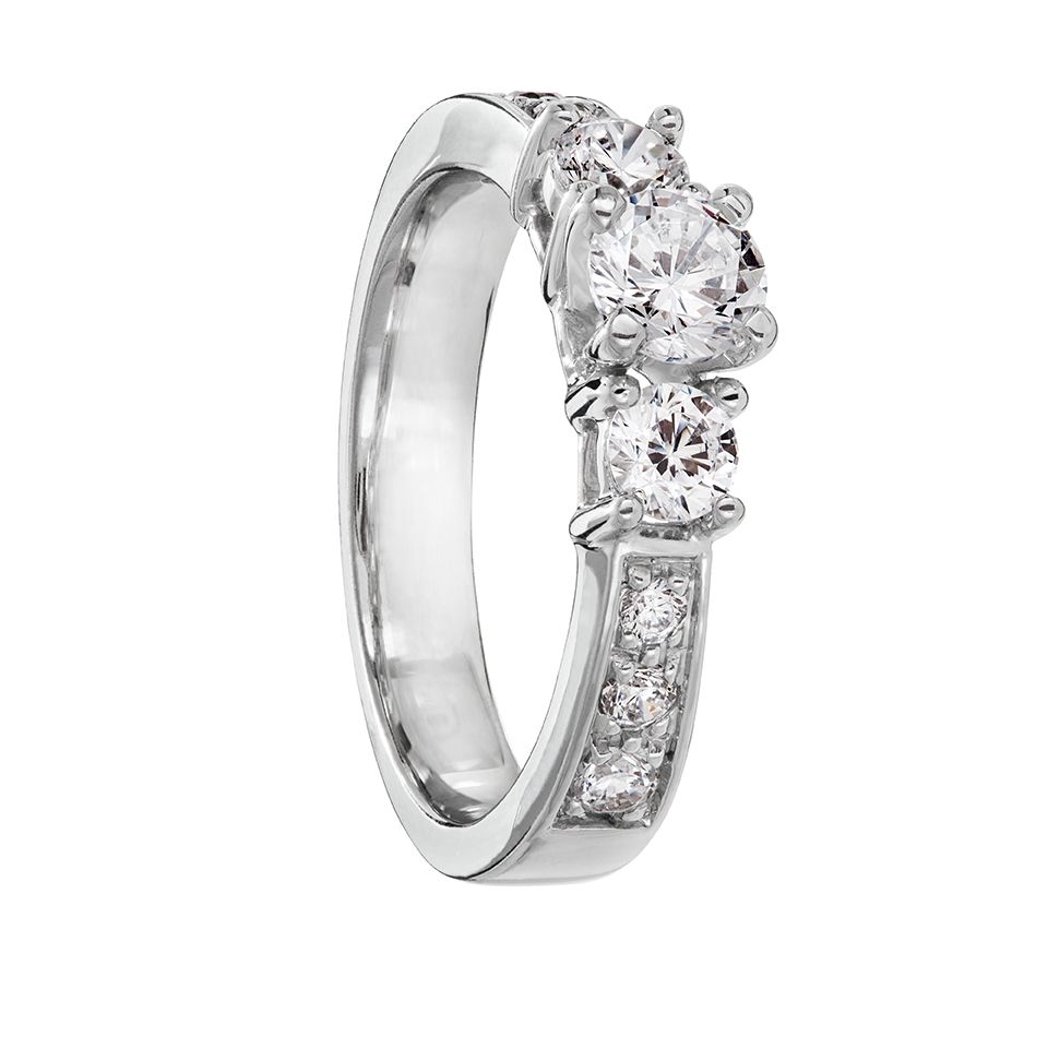 Diamantring i 18K guld, 16.5