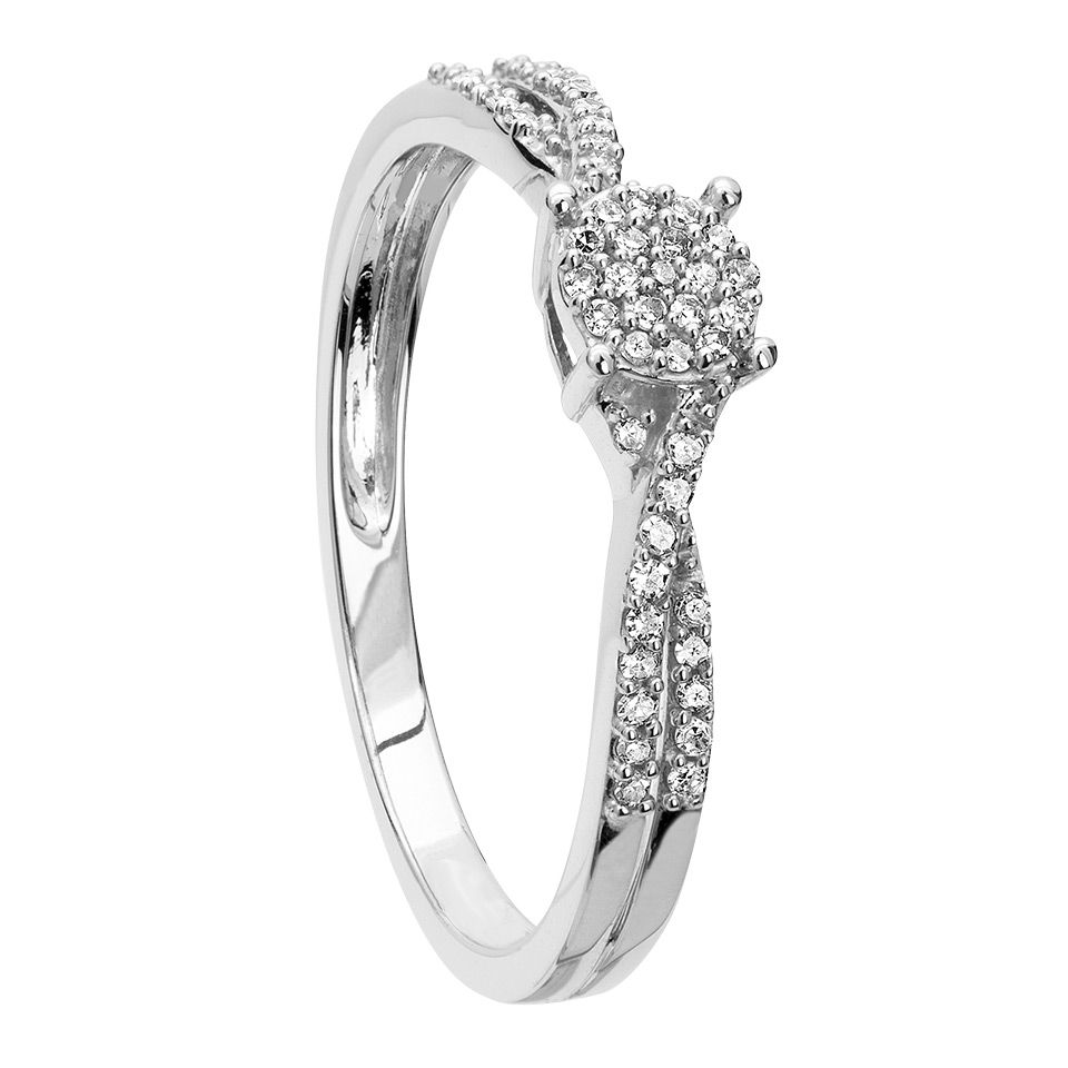 Diamantring i 18K guld, 17.0