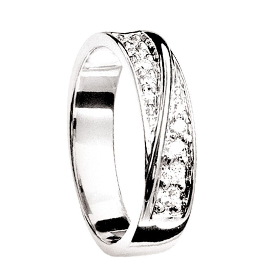 Diamantring i 18K guld, 15.5