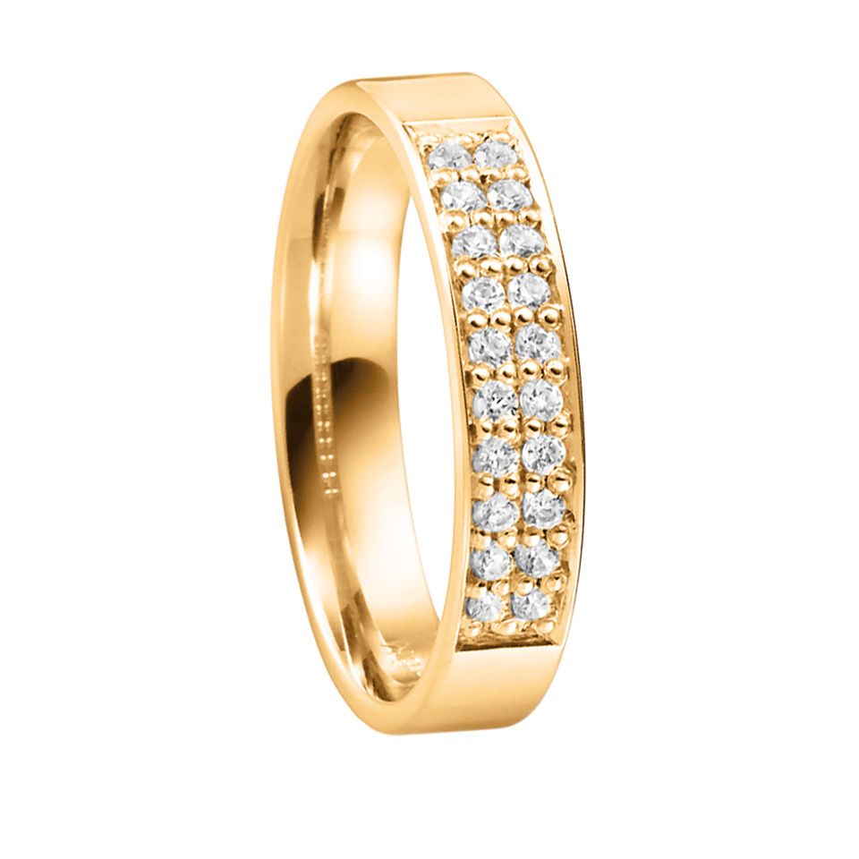 Diamantring i 18K guld, 73