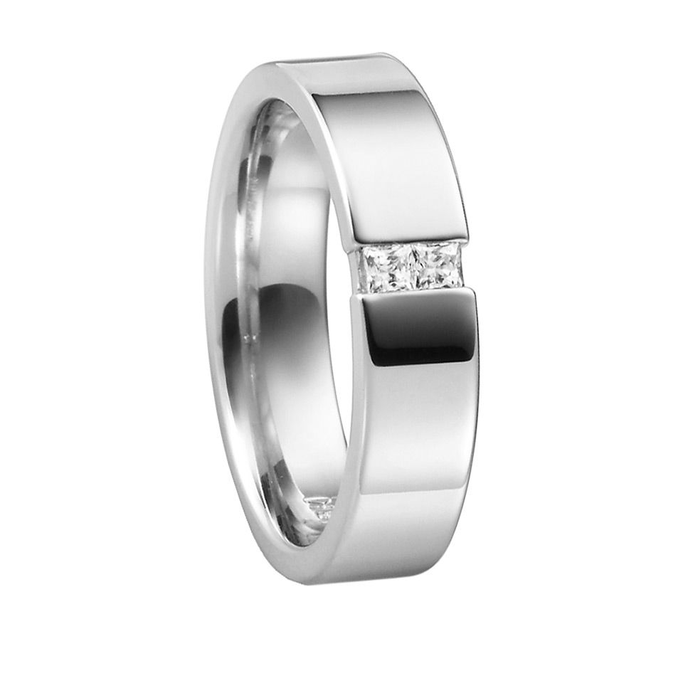 Diamantring i 18K guld, 59