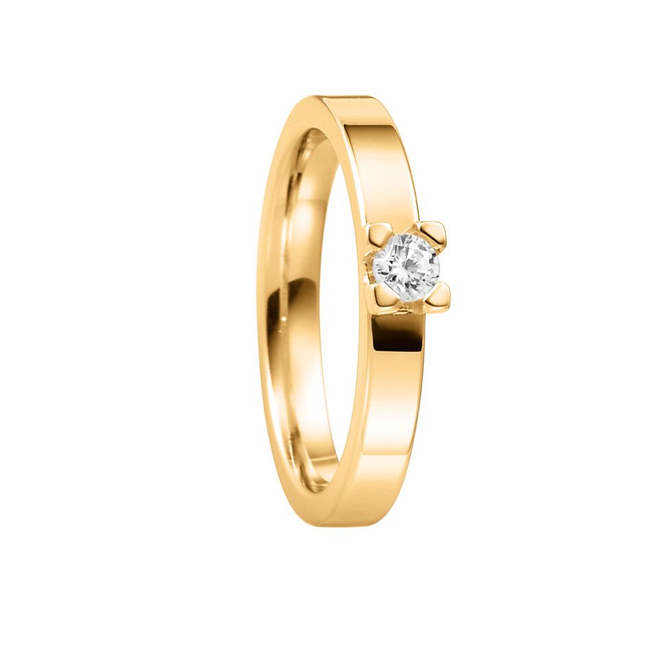 Diamantring i 18K guld, 47