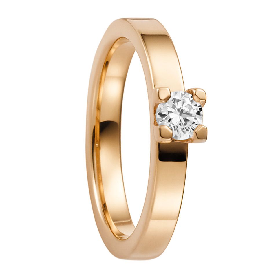 Diamantring i 18K guld, 76