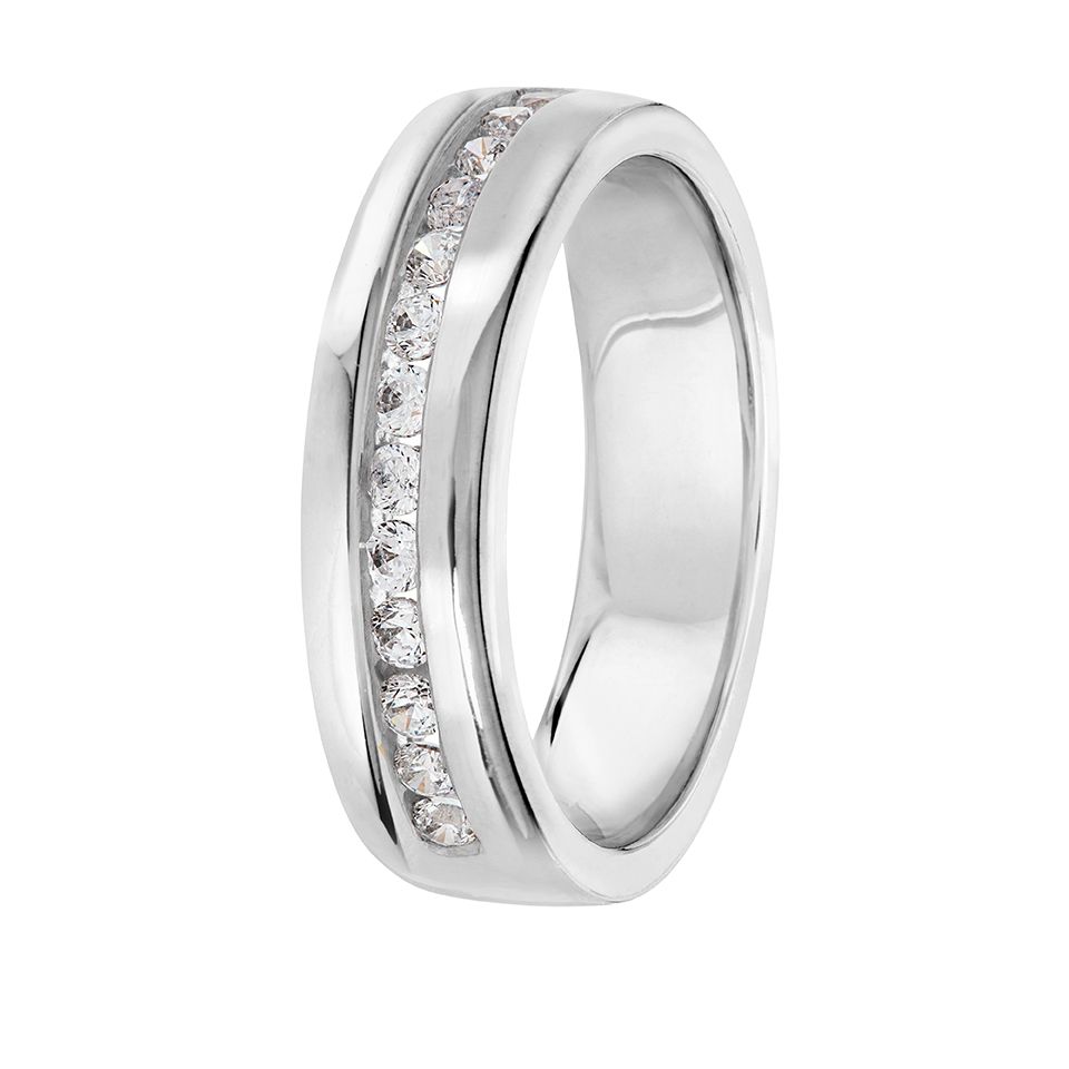 Diamantring i 18K guld, 18.5