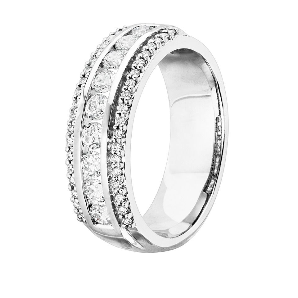 Diamantring i 18K guld, 15.5