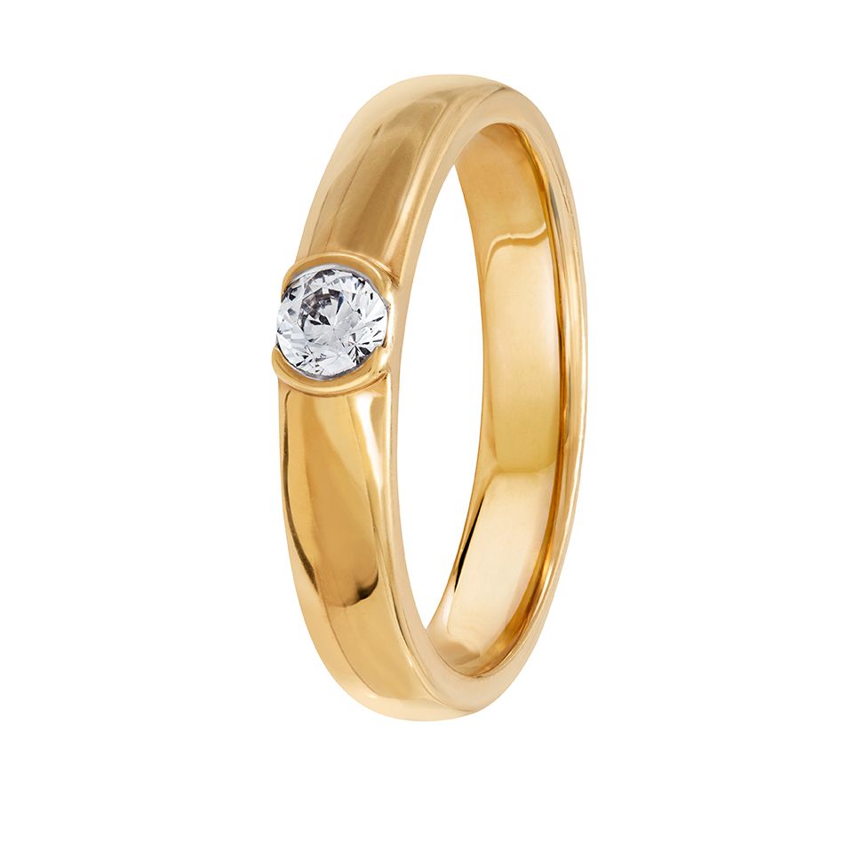 Diamantring i 18K guld, 15.0