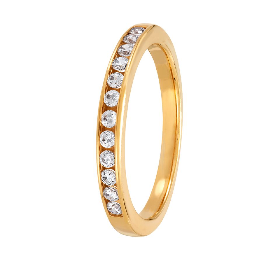 Diamantring i 18K guld, 15.0