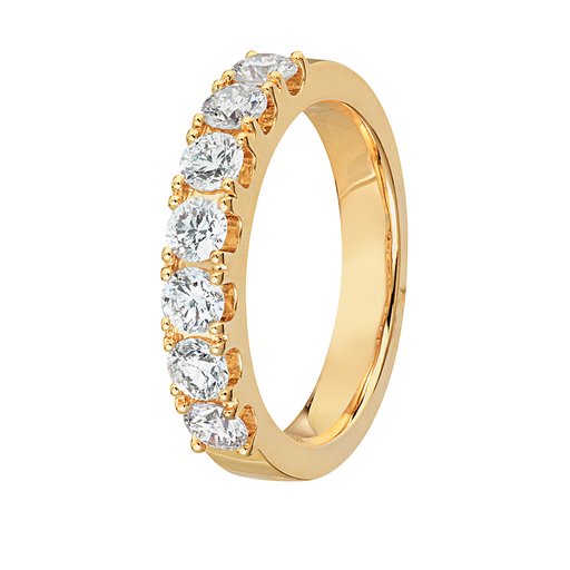 Diamantring i 18K guld, 15.0