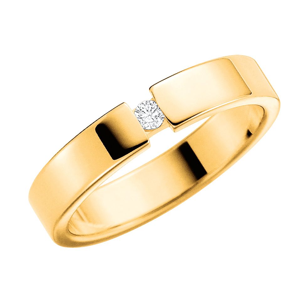 Diamantring i 18K guld, 62