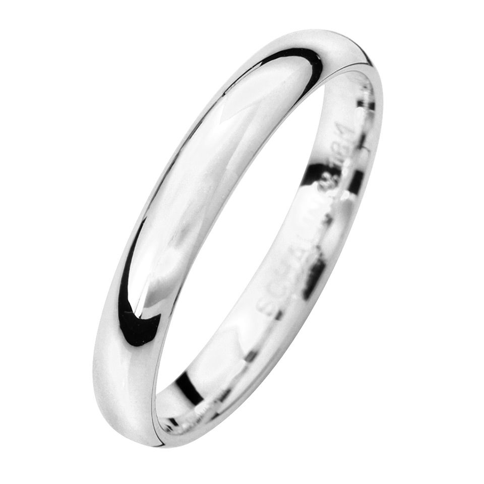 Förlovningsring i äkta silver 3mm från Hallbergs Guld