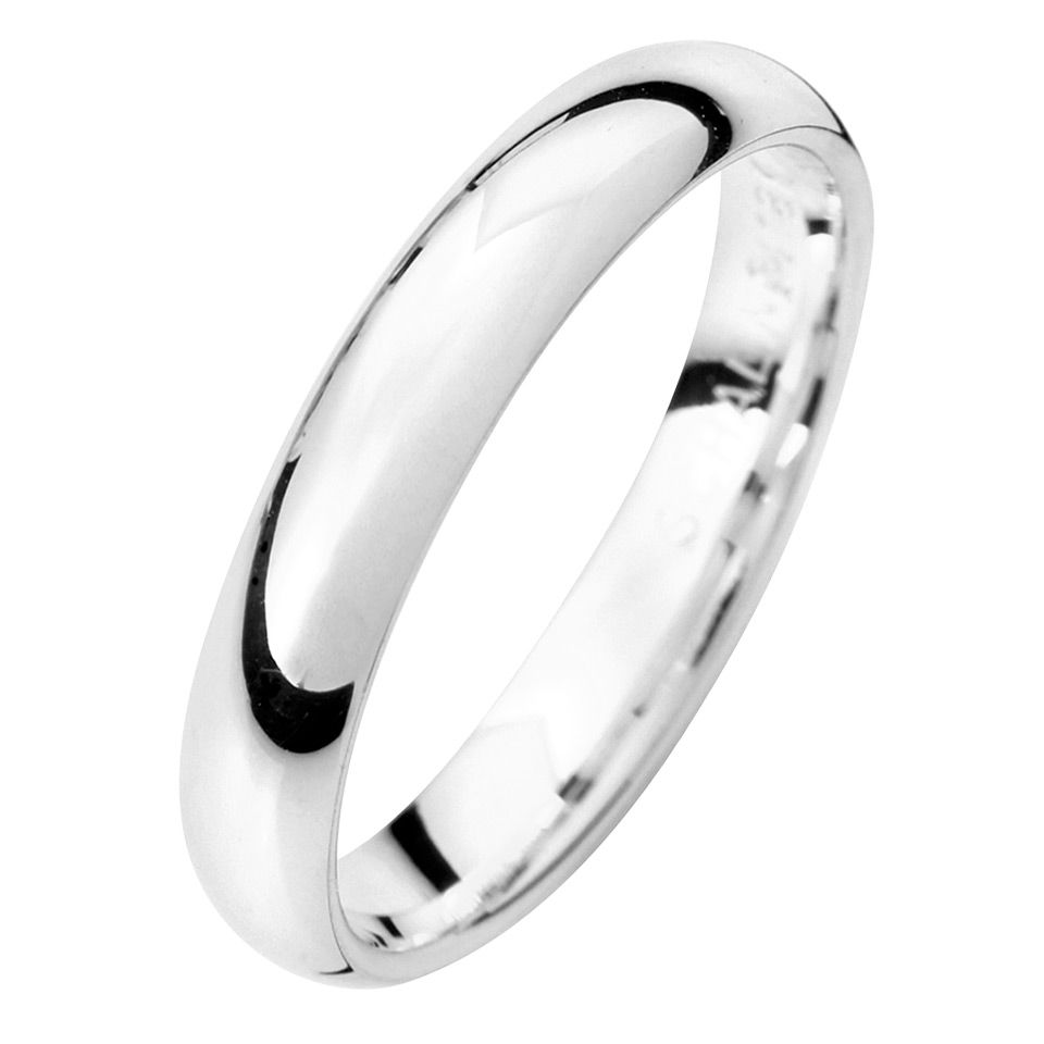 F&ouml;rlovningsring i &auml;kta silver 3,5mm, 58