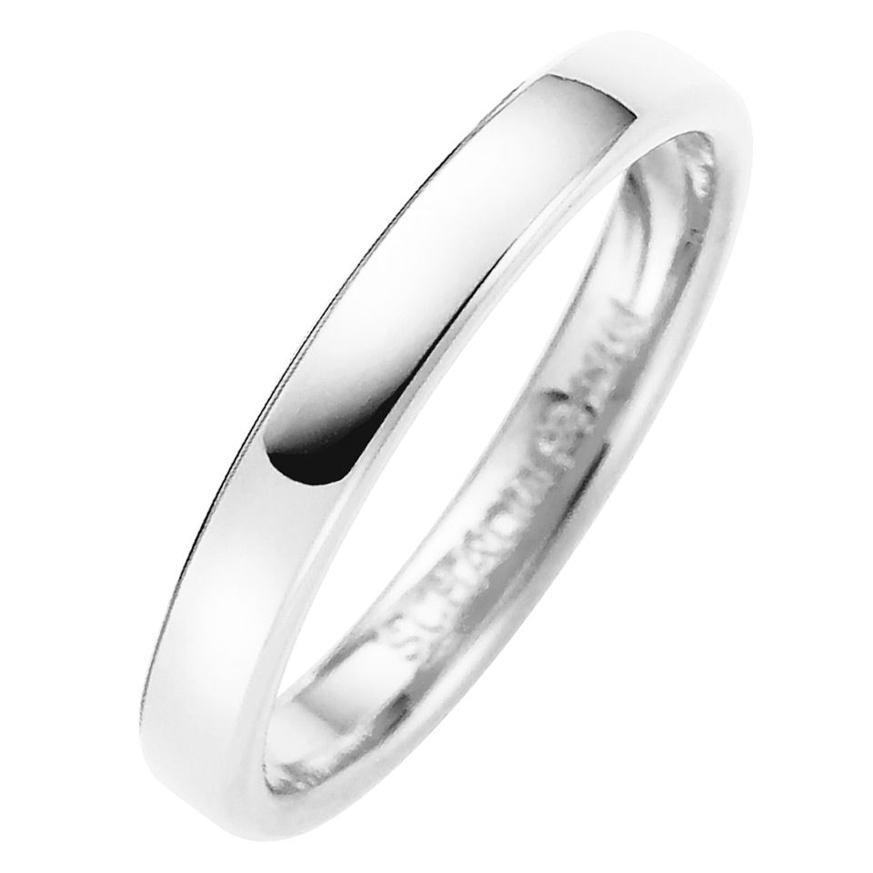 F&ouml;rlovningsring i &auml;kta silver 3mm, 73