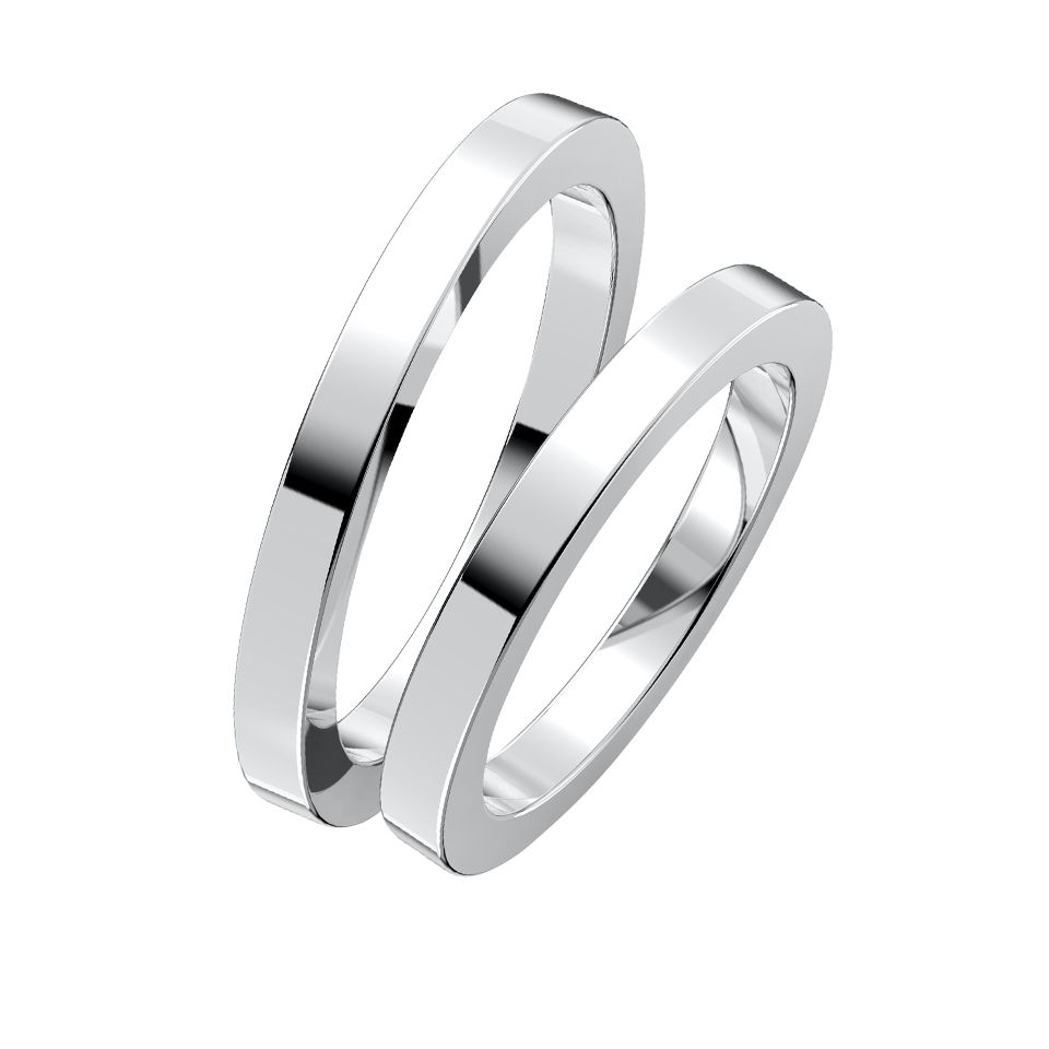 Förlovningsring i äkta silver 2,5mm, 55