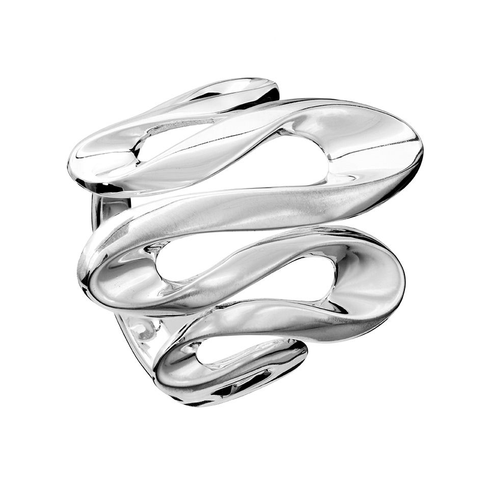 Ring i &auml;kta silver, 19.0