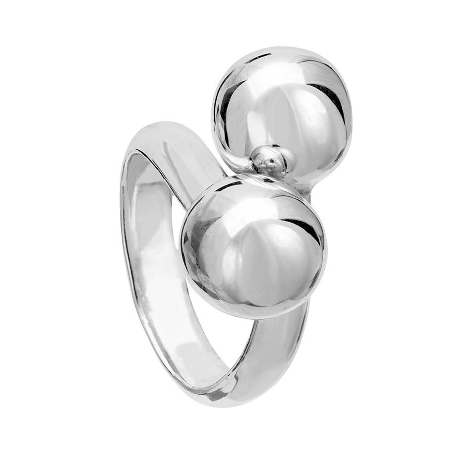 Justerbar ring i &auml;kta silver, 20.0